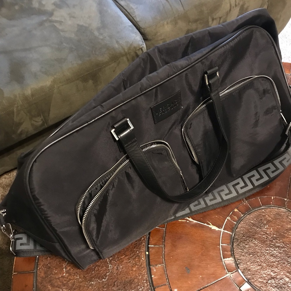 Versace travel duffel bag.